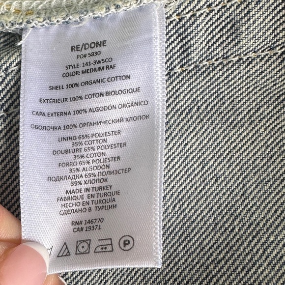 NWT RE/DONE 50s Cutoff High Waist Organic Denim Shorts 25